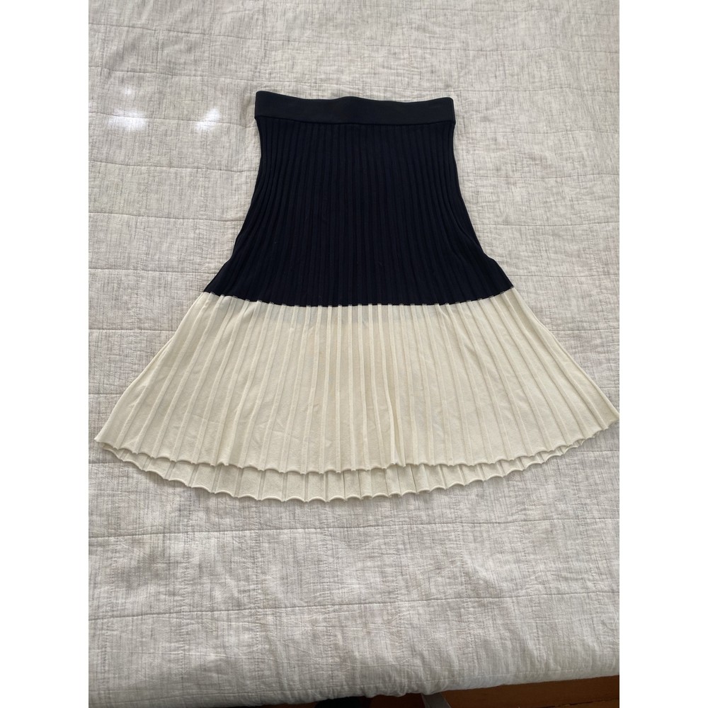 Color block midi sweater skirt